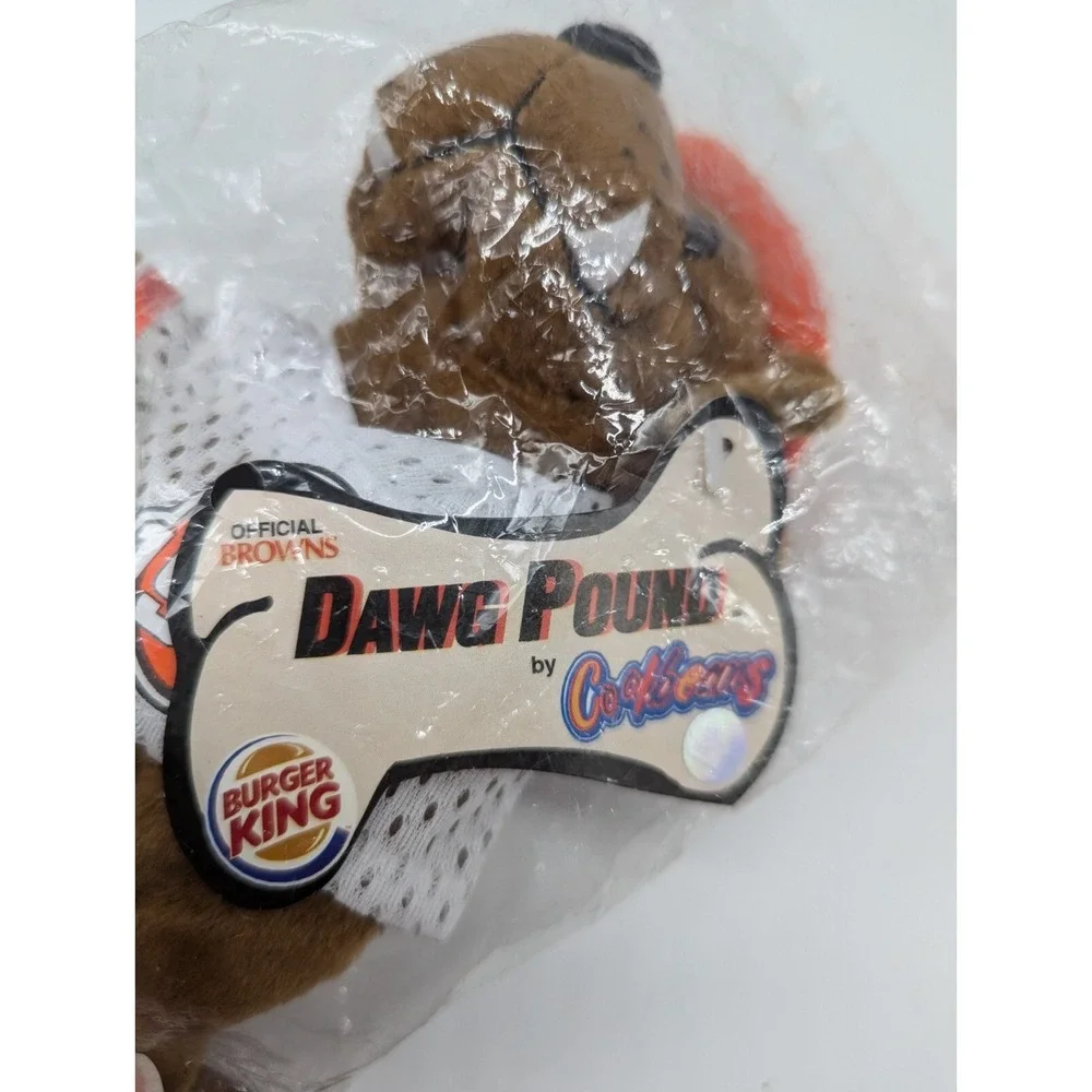 Vtg 1999 Burger King Cleveland‎ Browns Crusher Dawg Pound Beanbag Plush Sealed